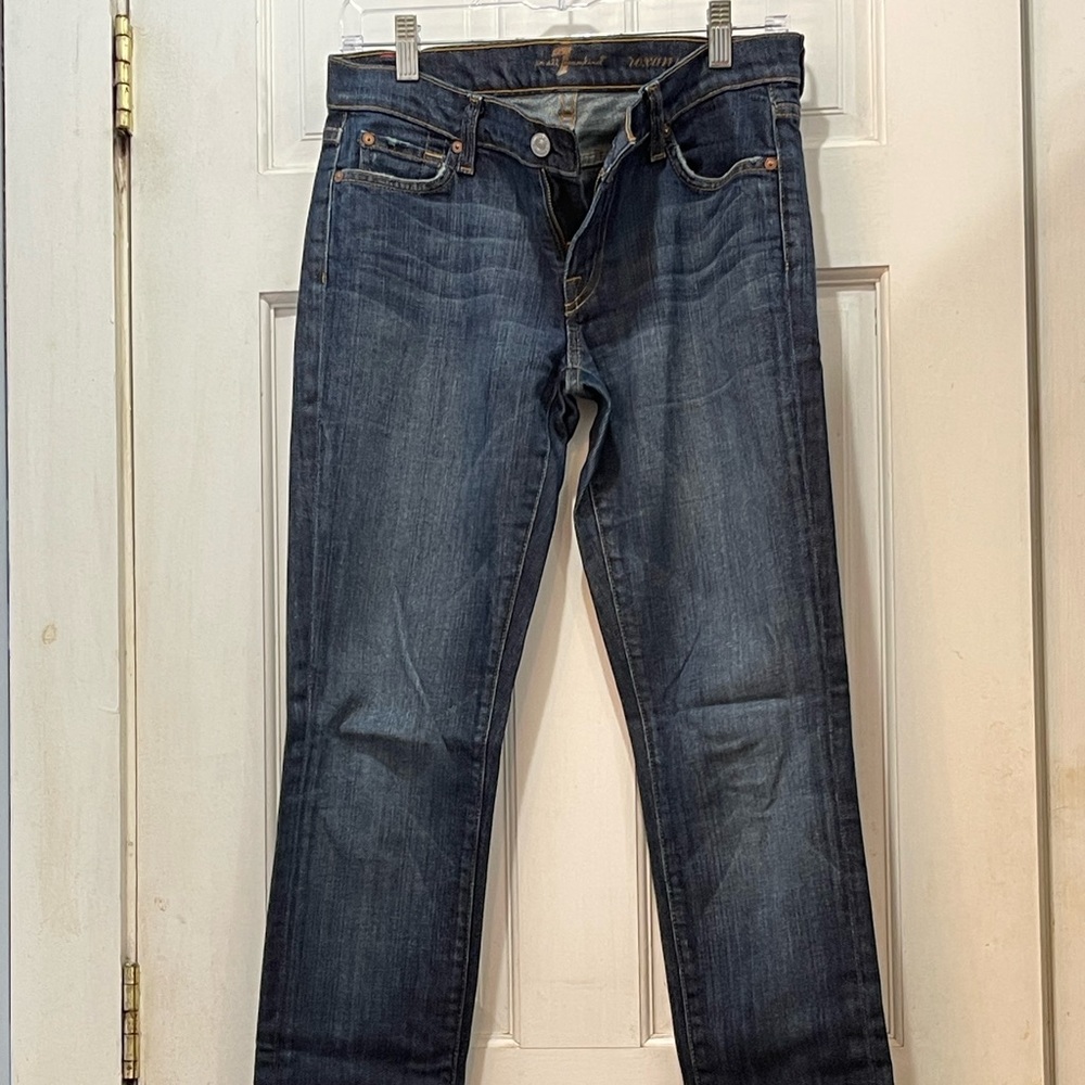 7 For All Mankind Roxanne Slightly Distressed Women's Jeans 28" X 30"